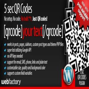 WP 5sec QR Codes 1.2插件