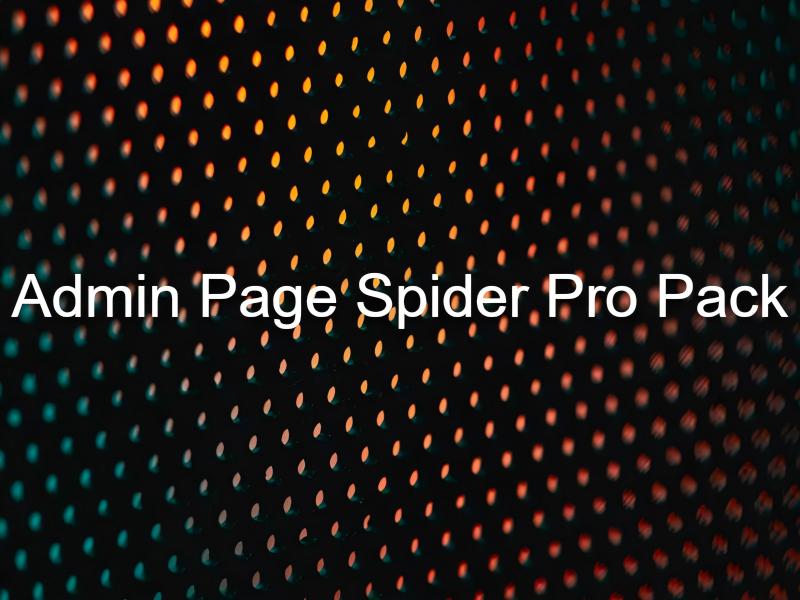 WP Admin Page Spider Pro Pack 4.50插件