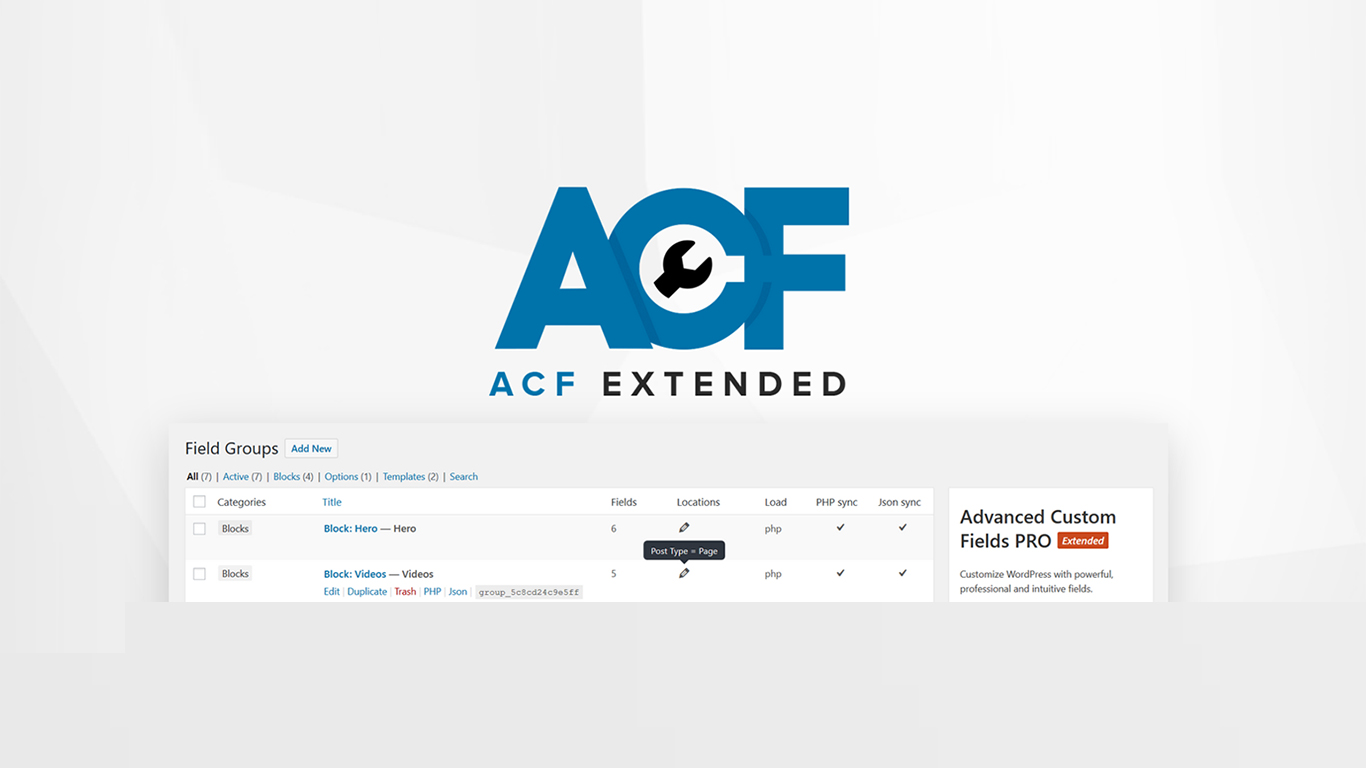 WP Advanced Custom Fields Extended PRO 0.8.9.4插件