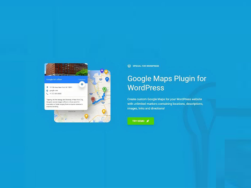 WP Advanced Google Maps Plugin for WordPress 5.4.9插件