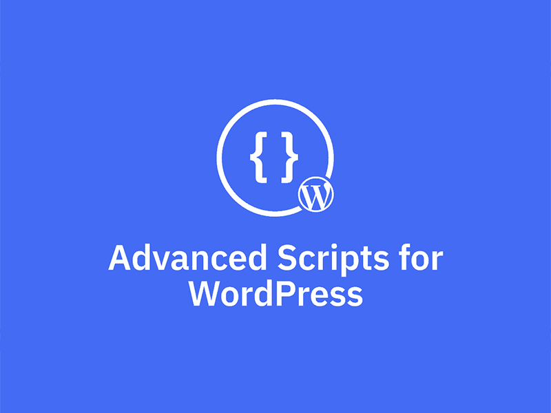 WP Advanced Scripts by Clean Plugins 2.3.5插件