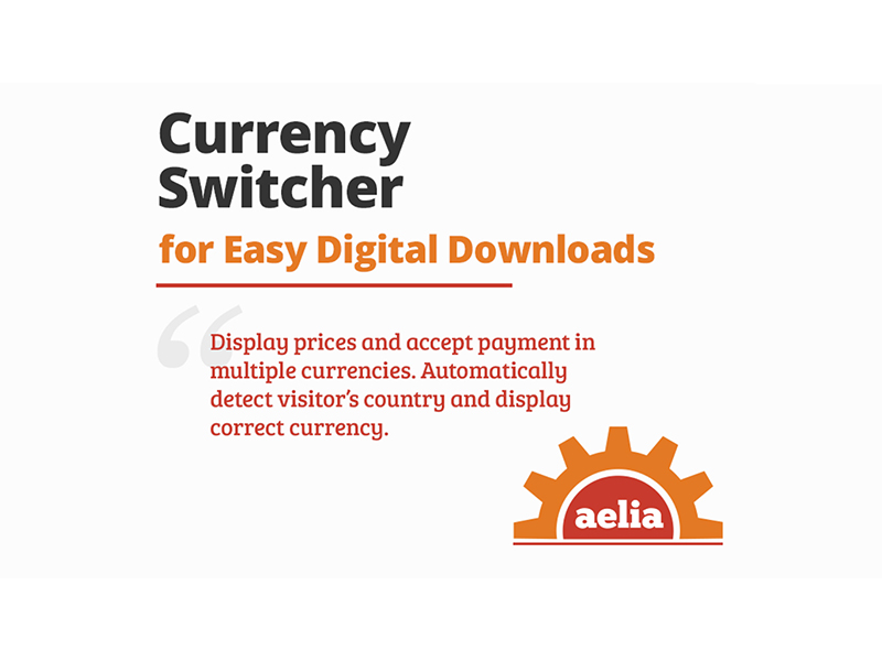 WP Aelia Currency Switcher for Easy Digital Downloads 1.5.0.190129插件