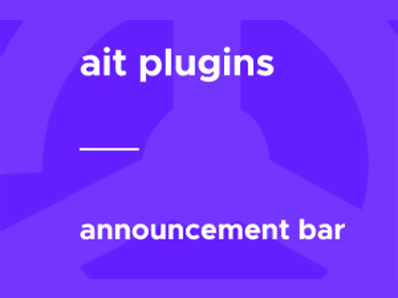 WP AIT Announcements Bar插件[提升信息传递效率]