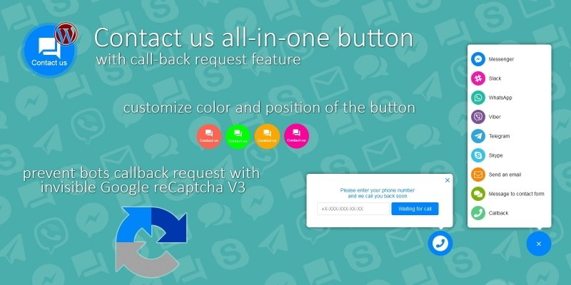 WP Contact Us button插件[多功能按键]